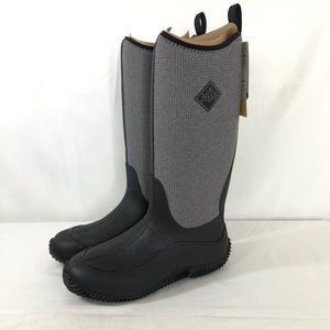 Muck Boot Hale Womens Pull On Boots Mid Calf Herringbone Black HAW-1HB Size 9